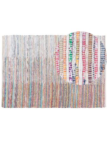 Beliani Kurzflor MERSIN in Bunt/Weiß/Blau - (W) 160 x (H) 1 x (L) 230 cm