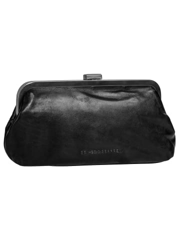SPIKES & SPARROW Abendtasche echt Leder in schwarz