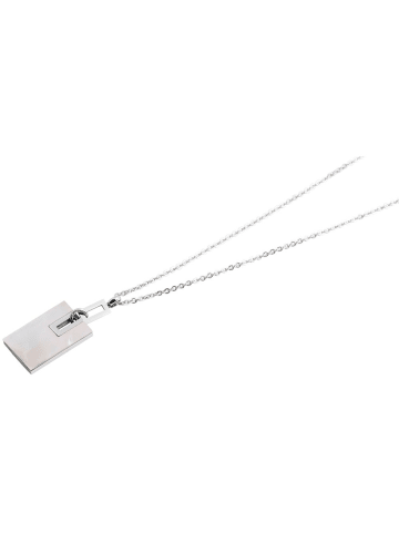 Adeliás Damen Halskette – Ankerkette aus Edelstahl 45 cm in silber