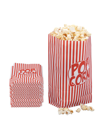 relaxdays 300 x Popcorntüte in Rot/ Weiß