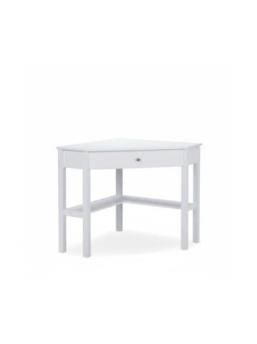 relaxdays Eckschreibtisch in Weiß - (B)107 x (H)76 x (T)72 cm