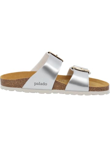 palado Pantoletten in silber lack