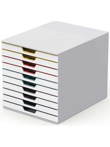 Durable Schubladenbox Varicolor Mix 10 A4 10 Fächer geschlossen grau/mehrfarbig