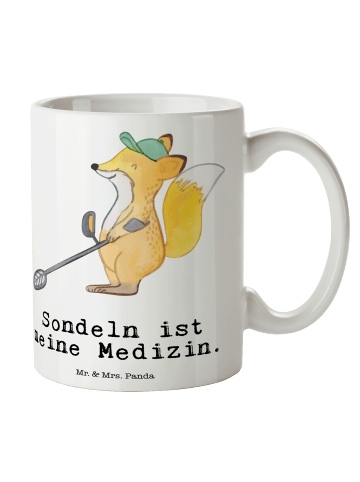 Mr. & Mrs. Panda Tasse Fuchs Metalldetektor mit Spruch in Weiß