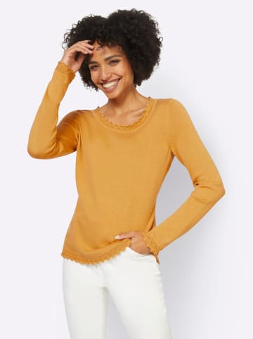 Heine Ajourpullover in ocker