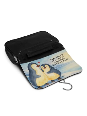 Mr. & Mrs. Panda badtasche Pinguin umarmen Design mit Spruch in Weiß