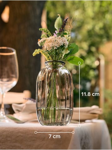 Praknu Kleine Glasvasen - 6er Set - Vintage Stil - Runde & Stabile