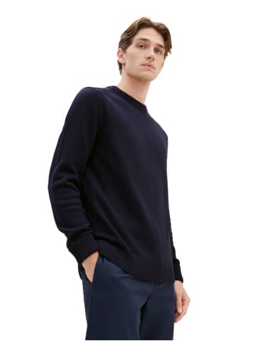 Tom Tailor Pullover CREWNECK KNIT in Blau