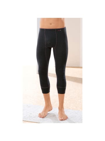 Con-ta Thermo, Baumwolle, Feinripp Thermo-Hose, 3/4-lang in schwarz