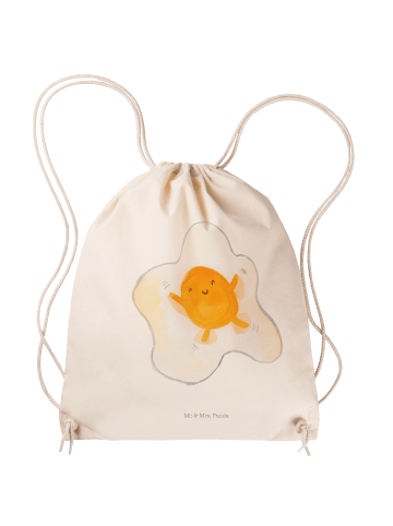 Mr. & Mrs. Panda Beutel Rucksack Spiegelei Ei ohne Spruch in Creme