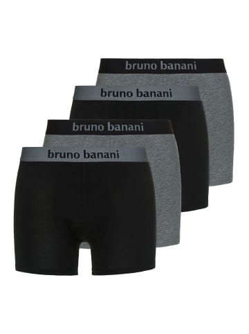 Bruno Banani Retro Short / Pant Flowing in Schwarz / Grau Melange