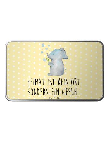 Mr. & Mrs. Panda Geschenkbox Elefant Seifenblasen mit Spruch in Gelb Pastell