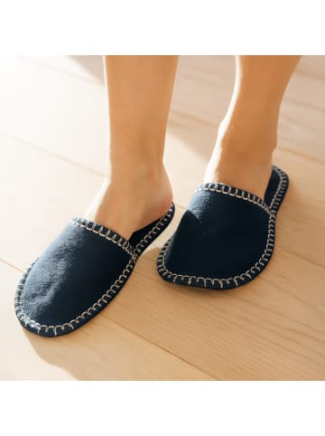 relaxdays 6 x Gästehausschuhe "Willkommen" in Mehrfarbig