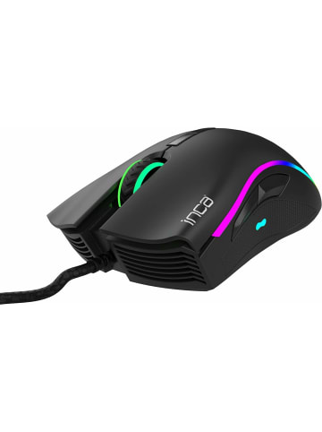 Inca INCA 6400 Dpi IMG-349 ANAHITA RGB 7 Tasten Professionelle Gaming Maus in schwarz