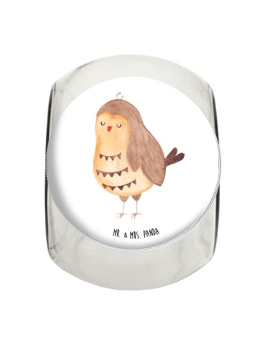 Mr. & Mrs. Panda Teedose Eule Zufrieden ohne Spruch in Weiß