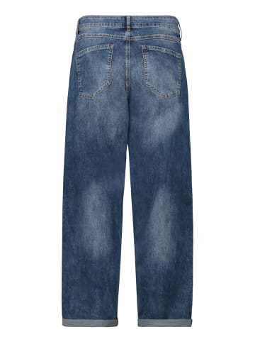 CARTOON Used Look-Jeans mit Waschung in Dark Blue Denim
