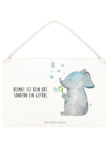 Mr. & Mrs. Panda Schild Elefant Seifenblasen mit Spruch in Transparent
