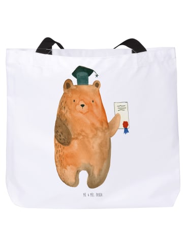 Mr. & Mrs. Panda Shopper Tasche Bär Prüfung ohne Spruch in Weiß