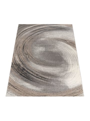 KADIMA DESIGN Teppich Kurzflor Abstrakt Wohnzimmer schmutzabweisend in Beige