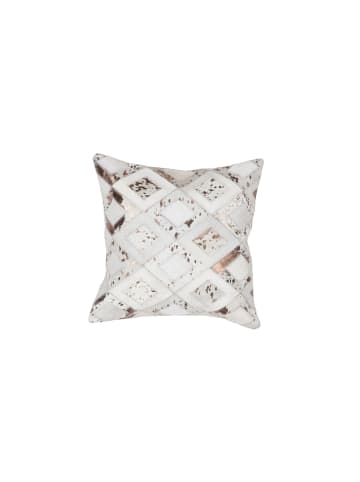 Kayoom Spark Pillow - Kissen 110 - 45cm x 45cm in elfenbein - chrom