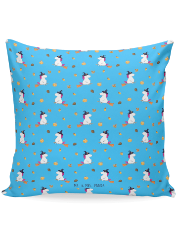 Mr. & Mrs. Panda Kissen Einhorn Hexe ohne Spruch in Blau