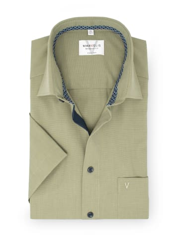 MARVELIS Modern Fit Businesshemd in Olive 47