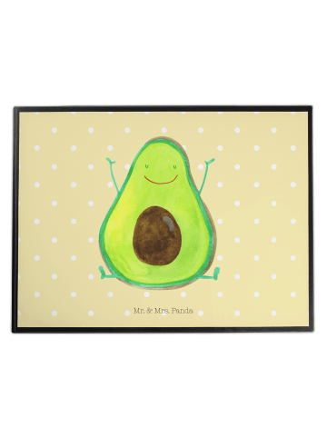 Mr. & Mrs. Panda Schreibunterlage Avocado Glücklich ohne Spruch in Gelb Pastell