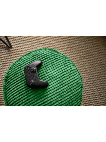Lumaland Sitzsack-Hocker Pouf rund Cord 50l dunkelgrün grün