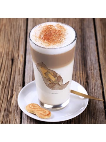 Mr. & Mrs. Panda Trinkglas Otter Kind ohne Spruch in Transparent