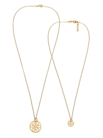 Elli Halskette 925 Sterling Silber Lebensblume in Gold
