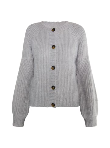 DreiMaster Damen Strickjacke in Grau Melange