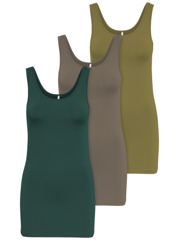 ONLY 3er-Set New Long Tank Top in Mix 9