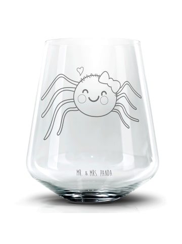 Mr. & Mrs. Panda Blümchentailglas Spinne Agathe Freude ohne Spruch in Transparent