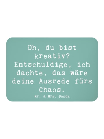 Mr. & Mrs. Panda Magnet Spruch Kreatives Chaos mit Spruch in Meeresbrise