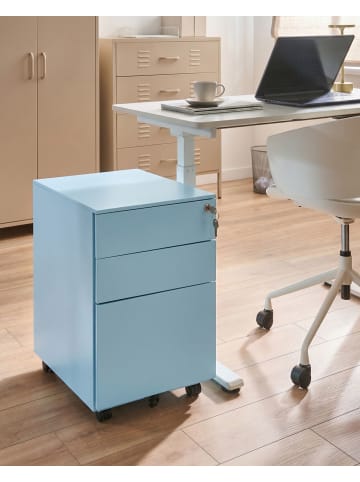 Beliani Büroschrank CAMI in Blau - (W) 39 x (H) 60 x (L) 50 cm