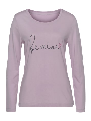 Vivance Active Pyjama in lila, anthrazit-gemustert
