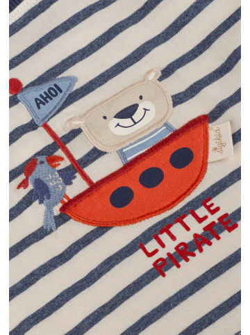 Sigikid T-Shirt Ahoi Little Pirate in Blau gestreift