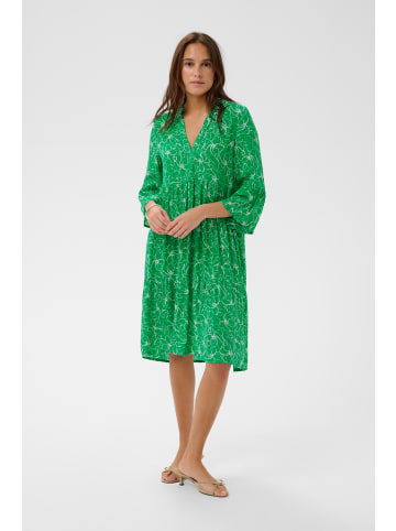Kaffe Kleid KAellen A-shape in Bright Green Chalk Flower