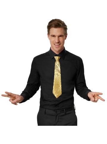 tectake Schmale Unisex-Krawatte in Einheitsgröße, gold