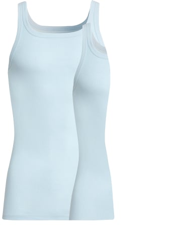 Con-ta Feinripp Unterhemd 2er-Pack in hellblau