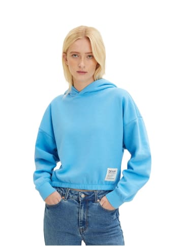 TOM TAILOR Denim Sweatshirt CROPPED in Blau