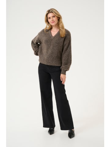 Kaffe Strickpullover KAtrina Loose fit in Major Brown Melange