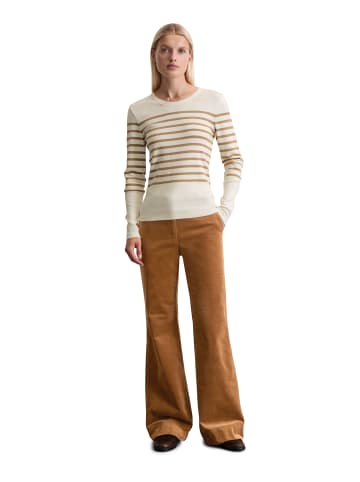 Marc O'Polo Gestreiftes Longsleeve slim in Medium Brown