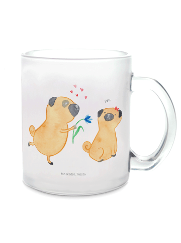 Mr. & Mrs. Panda Kaffeetasse Mops Verliebt ohne Spruch in Transparent