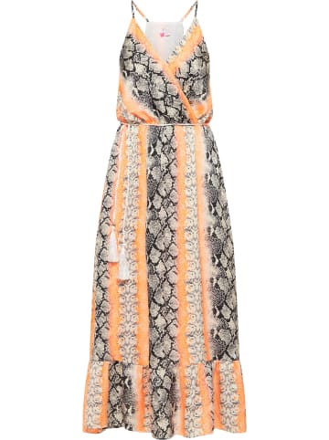 IZIA Maxikleid Mit Schlangenprint in Orange Mehrfarbig