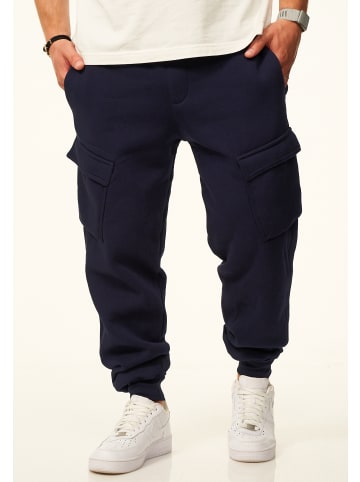 DAILY COTTON Jogginghose - als Cargohose - Lange Trainingshose Sweatpants in Navy