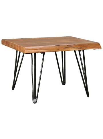 KADIMA DESIGN Design Couchtisch Massivholz Tisch Baumkante 56 x 38 x 51 cm