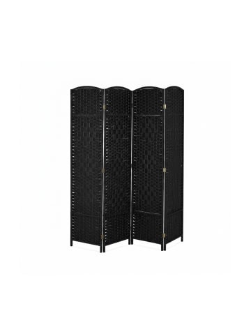 relaxdays Paravent in Schwarz - (B)160 x (H)170 cm