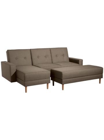 58 aufm Kessel FUNKTIONSSOFA mit Hocker Kattie Flachgewebe sahara