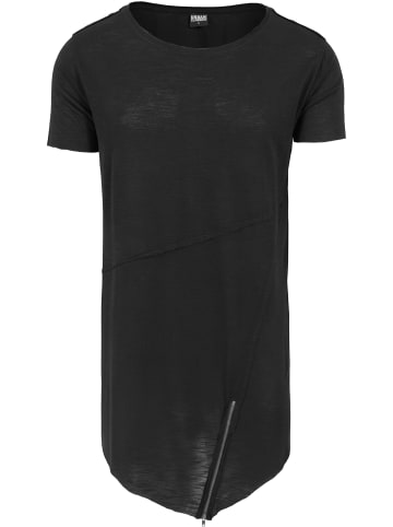 Urban Classics Urban Classics Herren Long Open Edge Front Zip Tee in black